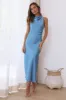 Hot Girl Approved Satin Maxi Dress Blue sold by Hello Molly
