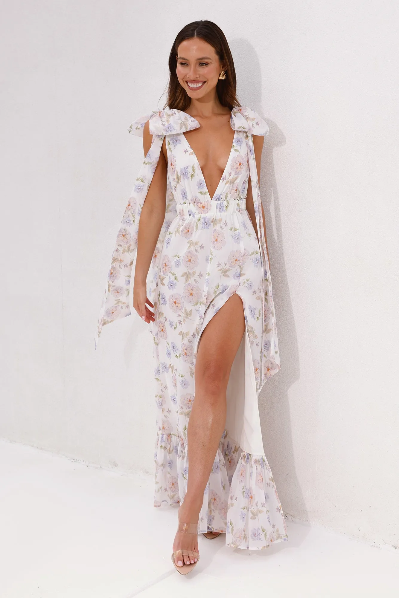 HELLO MOLLY Beauty Of Springtime Maxi Dress Lavender sold by Hello Molly