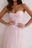 Worthy Of Diamonds Strapless Tulle Midi Dress Pink sold by Hello Molly