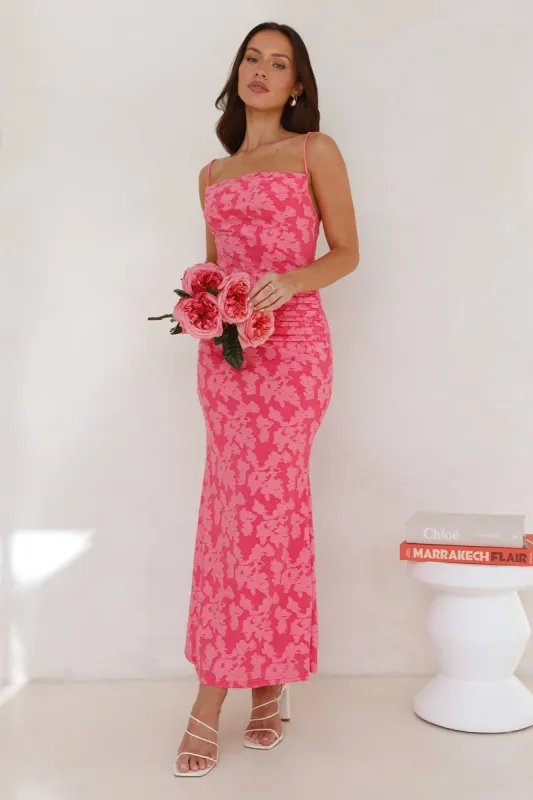 Whispering Love Maxi Dress Pink sold by Hello Molly