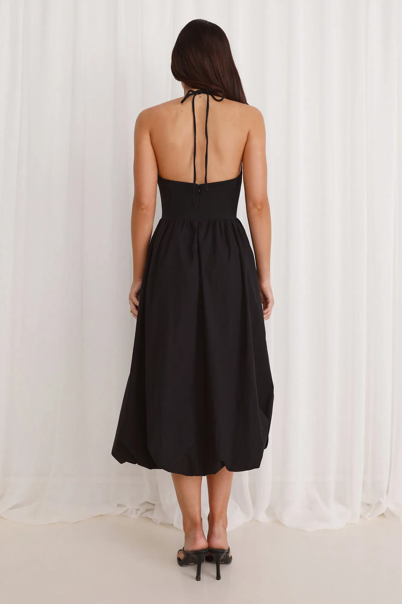 Beachside Haven Halter Midi Dress Black sold by Hello Molly product image thumbnail 5