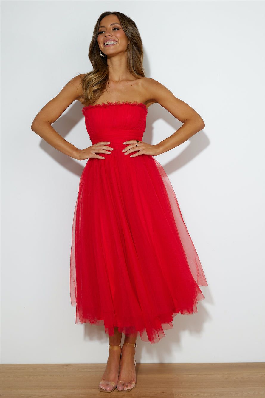 VIP Mood Midi Dress Red sold by Hello Molly product image thumbnail 3