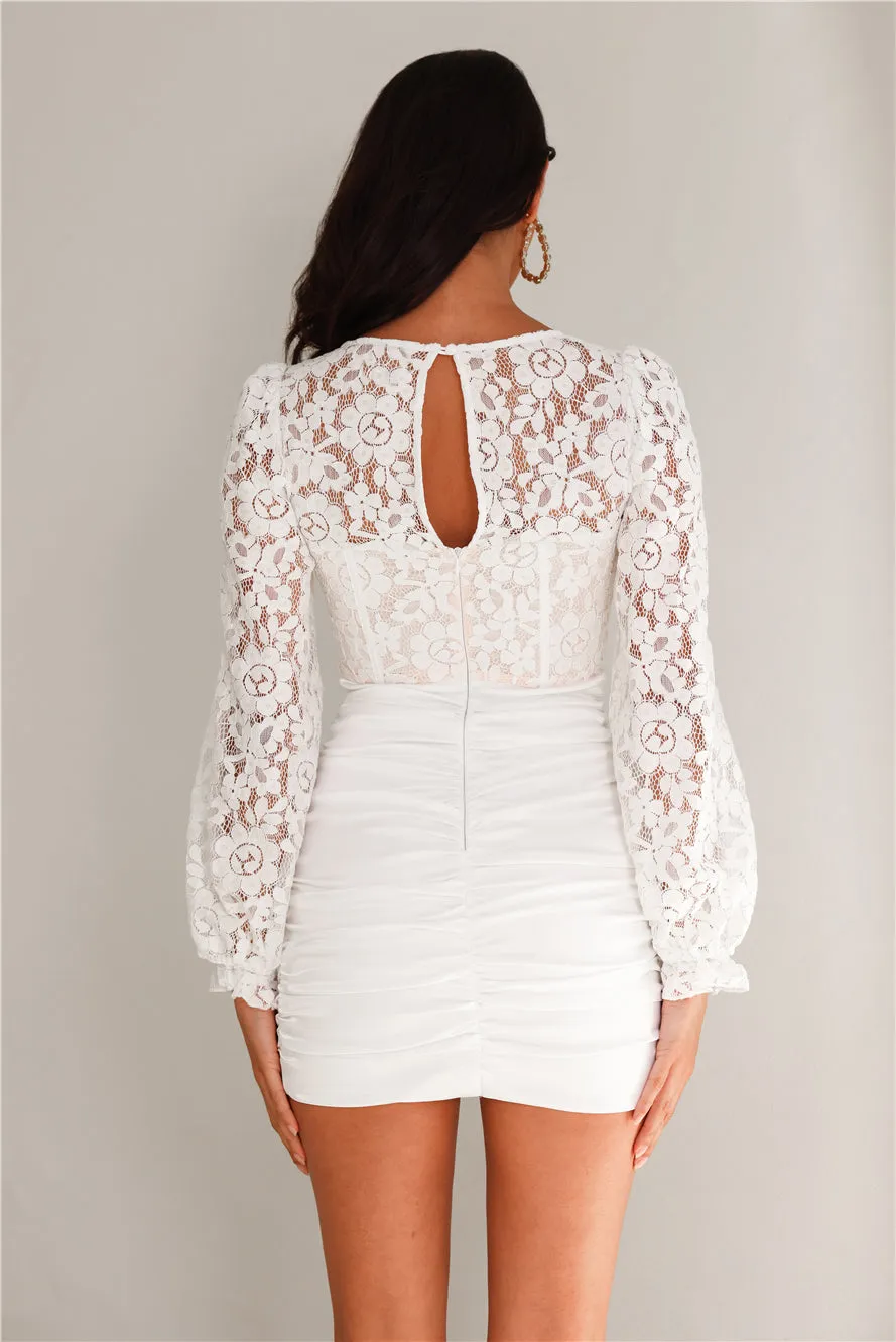Wild After Party Lace Mini Dress White sold by Hello Molly product image thumbnail 4