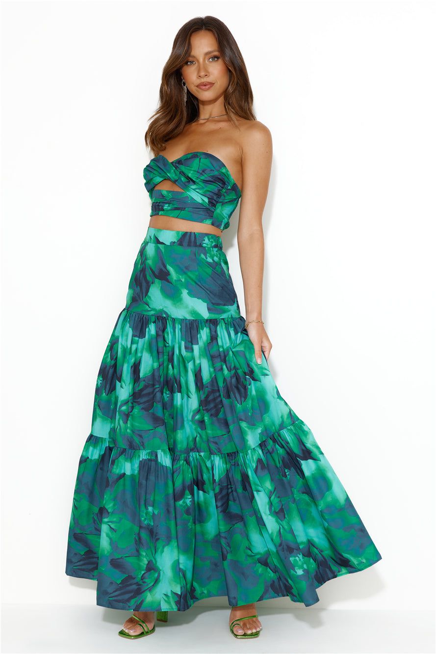 RUNAWAY Ayla Maxi Skirt Calista Green sold by Hello Molly product image thumbnail 3