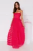Lovers In Paris Strapless Tulle Maxi Dress Hot Pink sold by Hello Molly