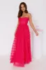Lovers In Paris Strapless Tulle Maxi Dress Hot Pink sold by Hello Molly