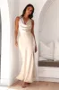 Golden Stars Satin Maxi Dress Champagne sold by Hello Molly