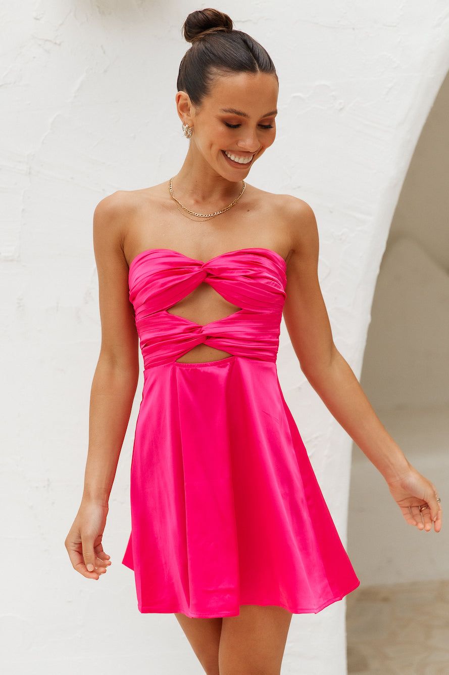 RUNAWAY Mich Mini Dress Fuchsia sold by Hello Molly product image thumbnail 5