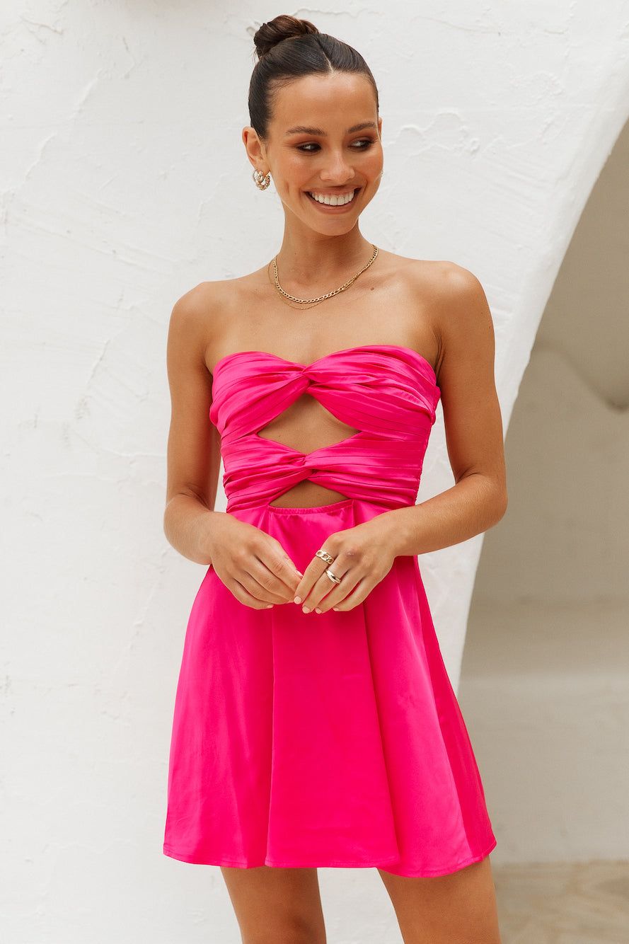 RUNAWAY Mich Mini Dress Fuchsia sold by Hello Molly product image thumbnail 3