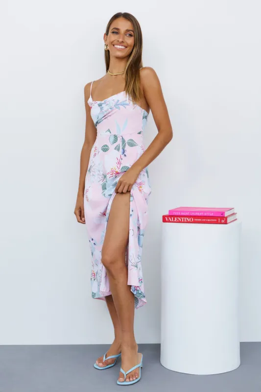 Blooming Tulips Midi Dress Light Pink sold by Hello Molly