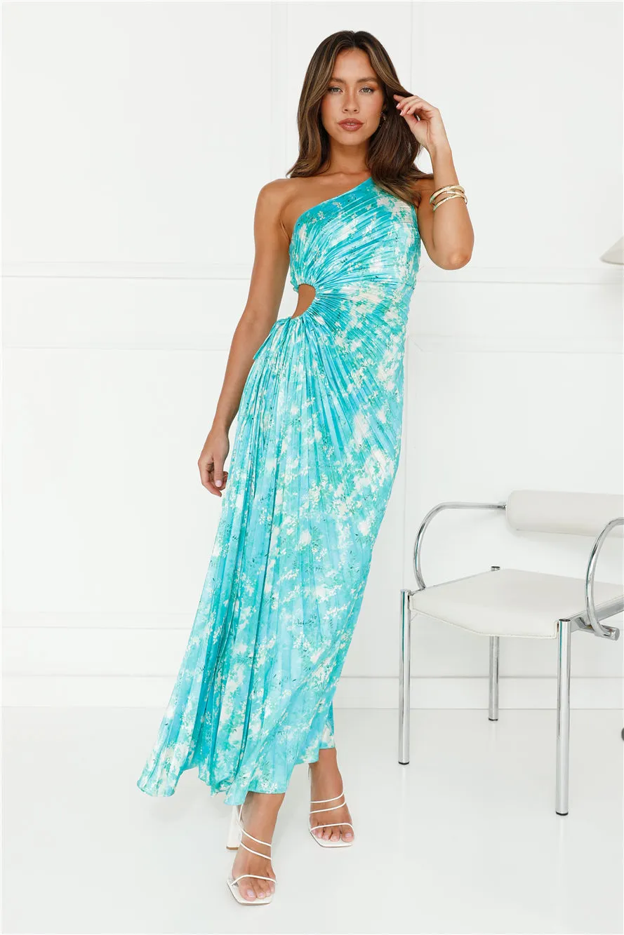 Girls Know One Shoulder Maxi Dress Green sold by Hello Molly product image thumbnail 3