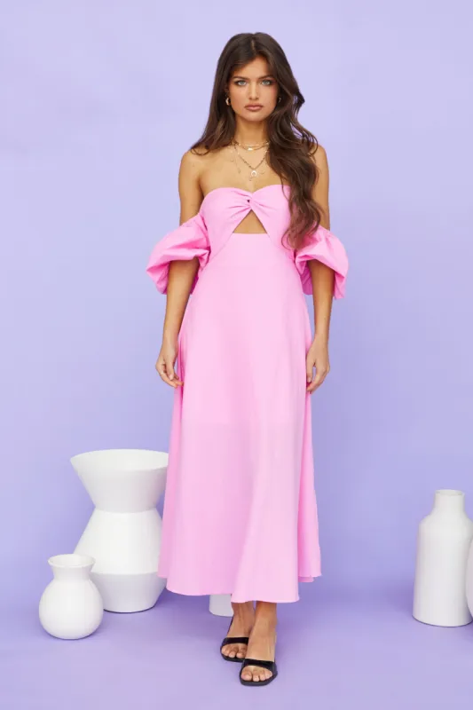 Always Pink Midi Dress Pink sold by Hello Molly