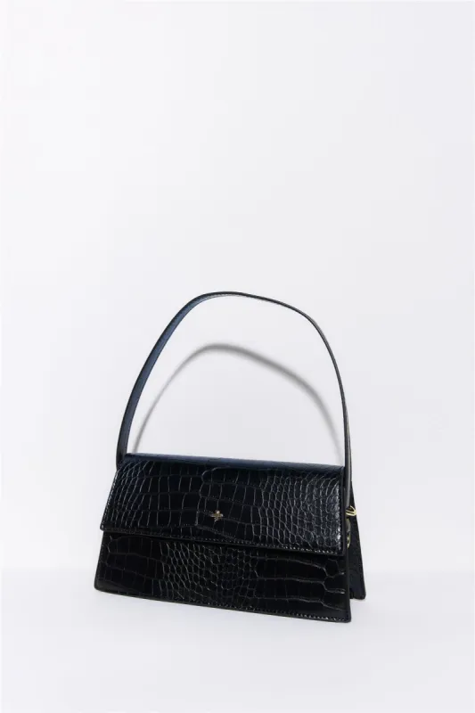 PETA + JAIN Starri Bag Black Croc Gold sold by Hello Molly