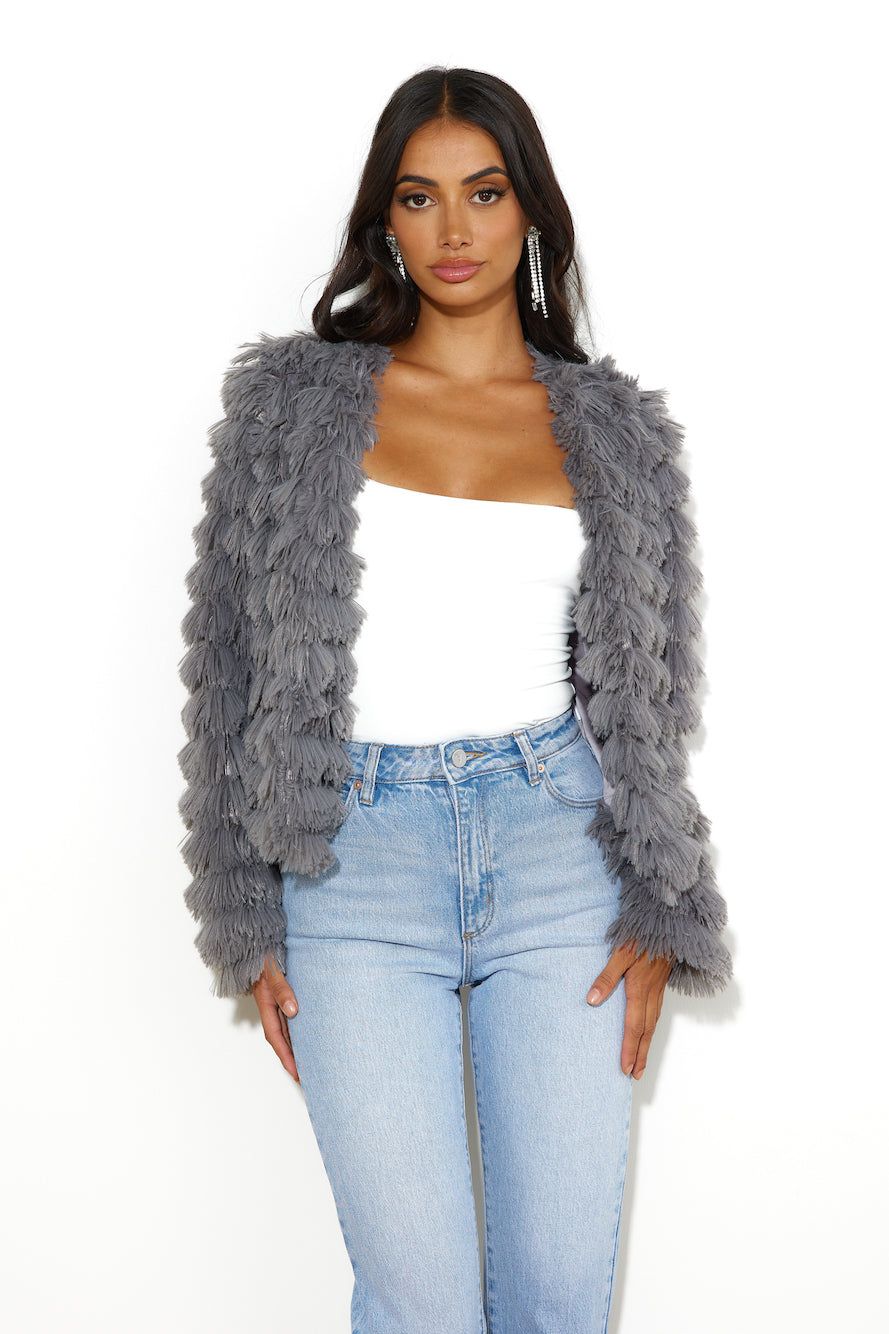 Shake It Out Jacket Charcoal sold by Hello Molly