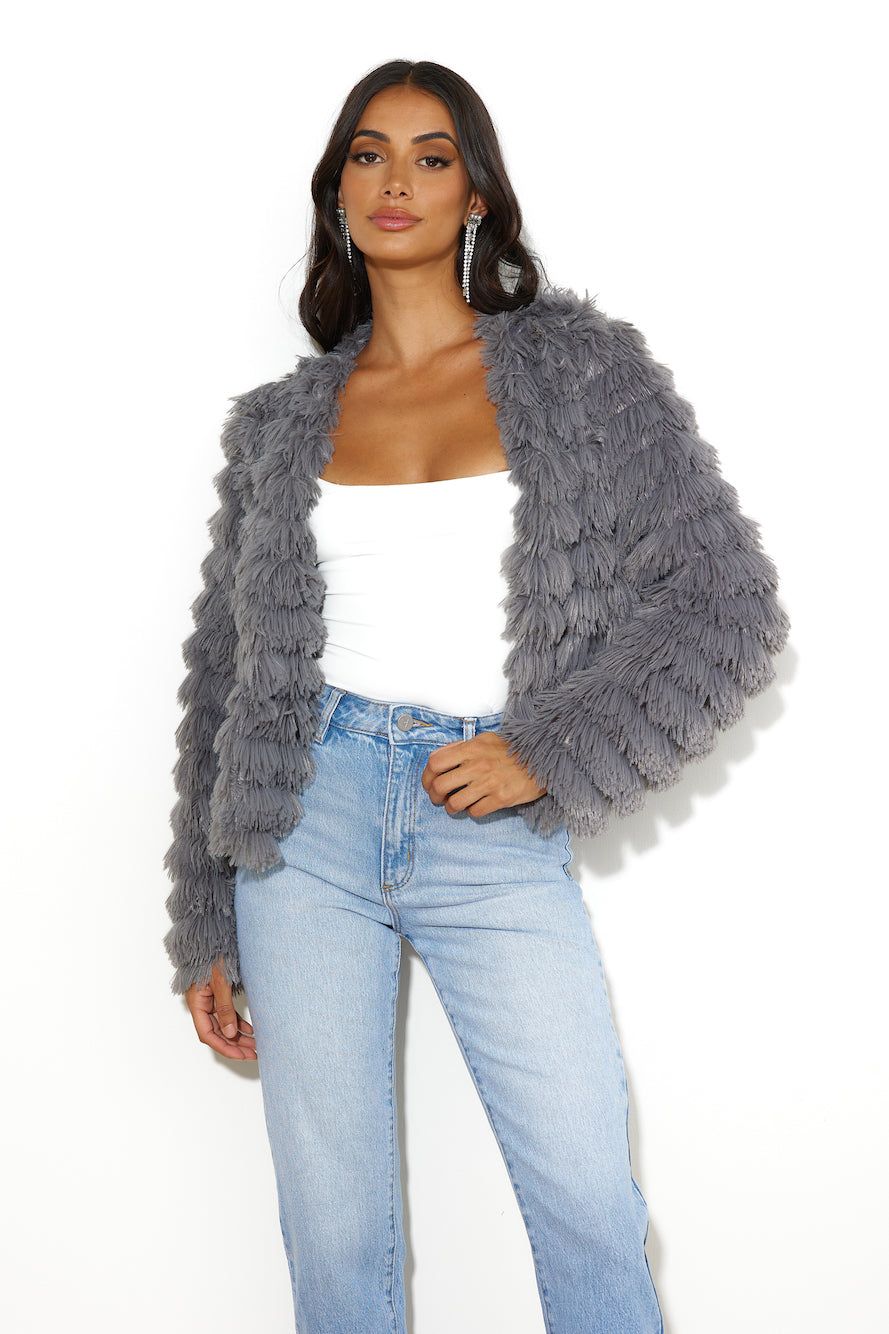 Shake It Out Jacket Charcoal sold by Hello Molly product image thumbnail 3