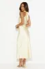Crystal Glass Satin Maxi Dress Yellow sold by Hello Molly