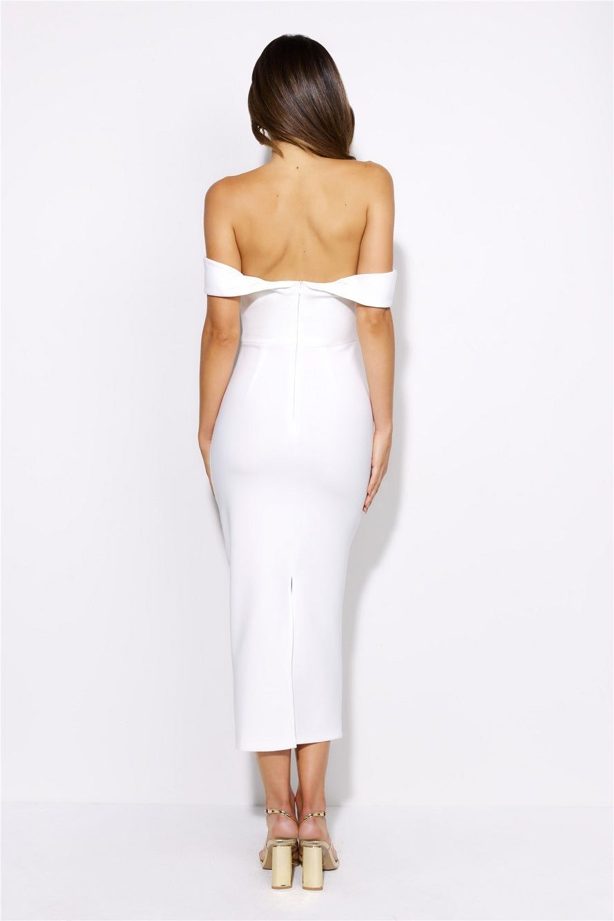 Classy Party Midi Dress White sold by Hello Molly product image thumbnail 4