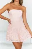Blossom Girl Strapless Mini Dress Pink sold by Hello Molly
