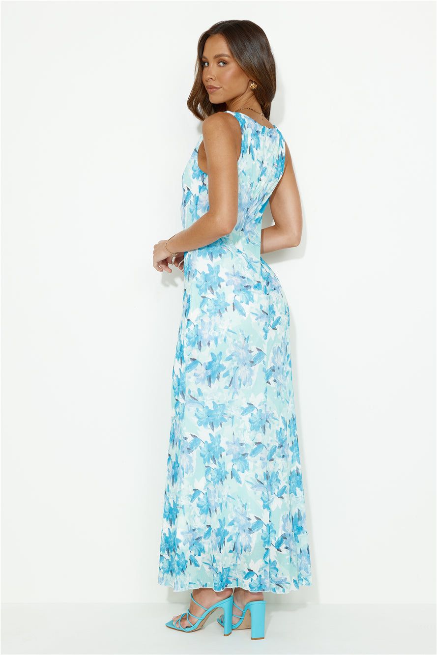 Paint Me Maxi Dress Blue sold by Hello Molly product image thumbnail 4