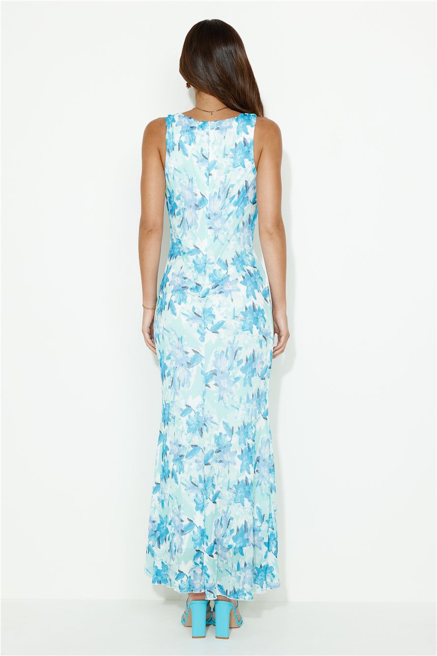 Paint Me Maxi Dress Blue sold by Hello Molly product image thumbnail 5