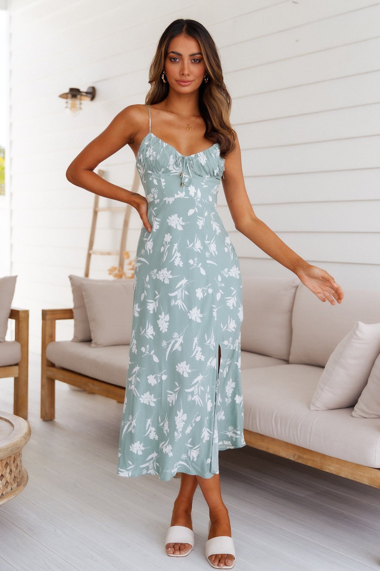 Sprinkle Love Midi Dress Sage sold by Hello Molly product image thumbnail 3