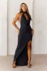 Refined Luxury Halter Maxi Dress Black sold by Hello Molly