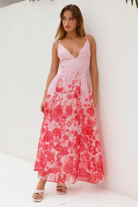 Raise The Roof Maxi Dress Pink sold by Hello Molly