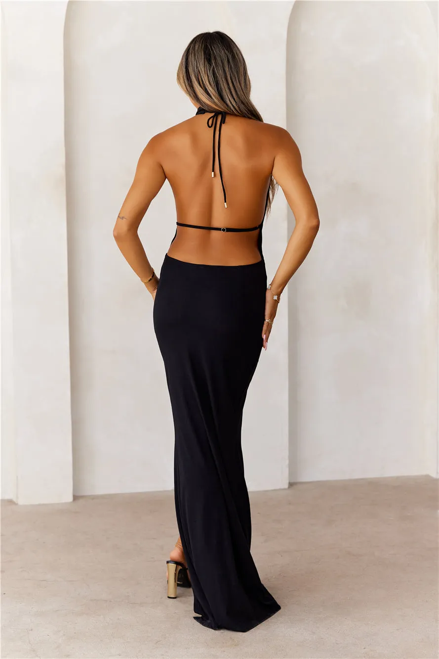 Refined Luxury Halter Maxi Dress Black sold by Hello Molly product image thumbnail 5