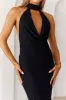 Refined Luxury Halter Maxi Dress Black sold by Hello Molly
