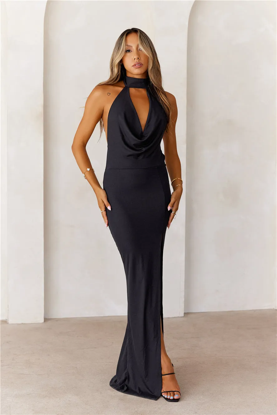 Refined Luxury Halter Maxi Dress Black sold by Hello Molly product image thumbnail 3