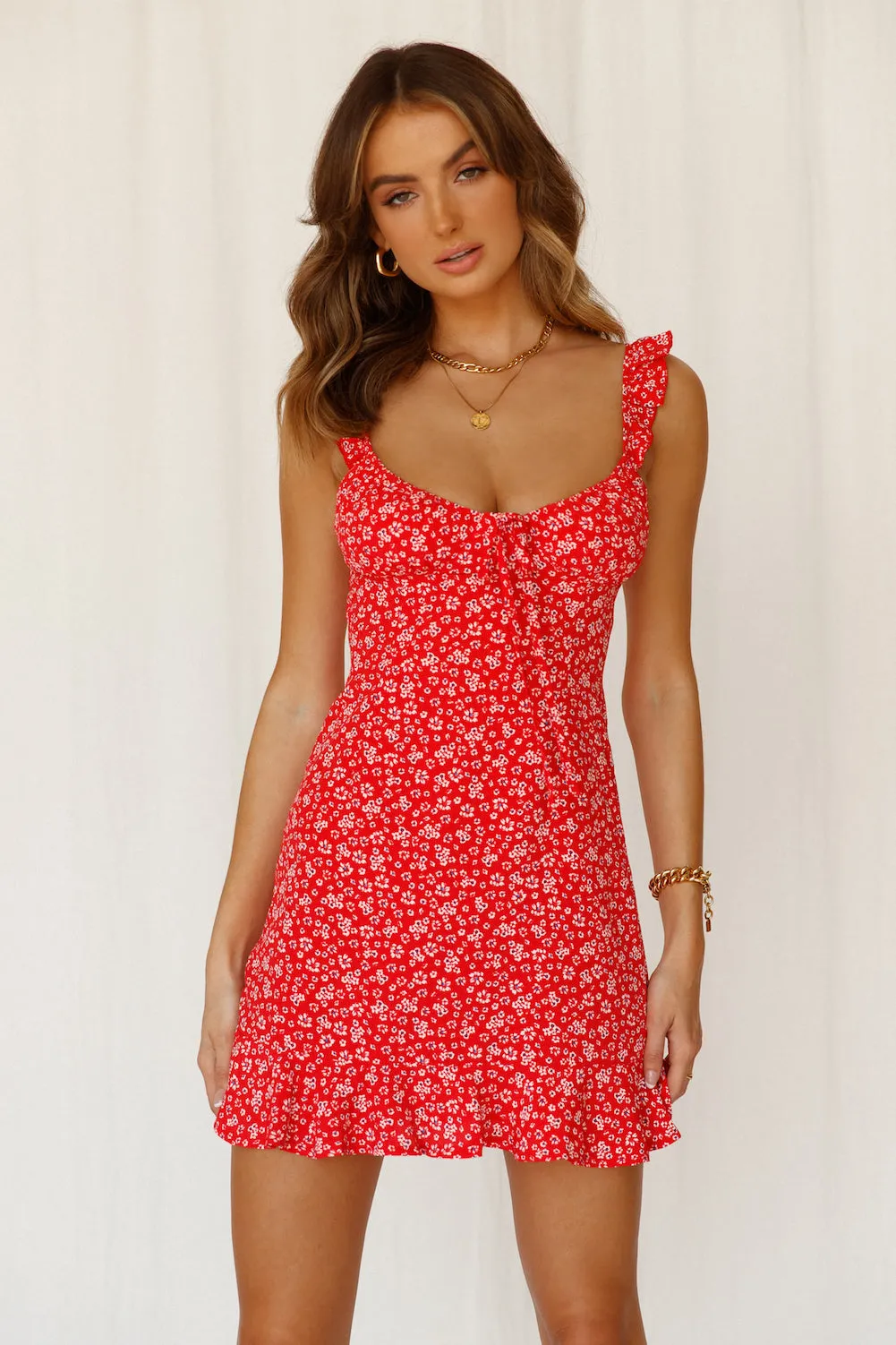 Misty Fountains Dress Red sold by Hello Molly product image thumbnail 5