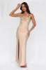 HELLO MOLLY The Loretta Cowl Satin Maxi Dress Champagne sold by Hello Molly