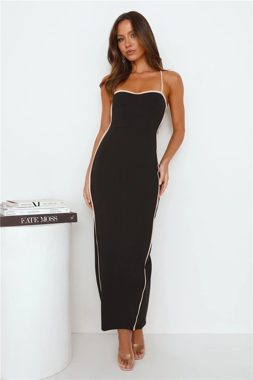 Fanciest Girl Maxi Dress Black sold by Hello Molly