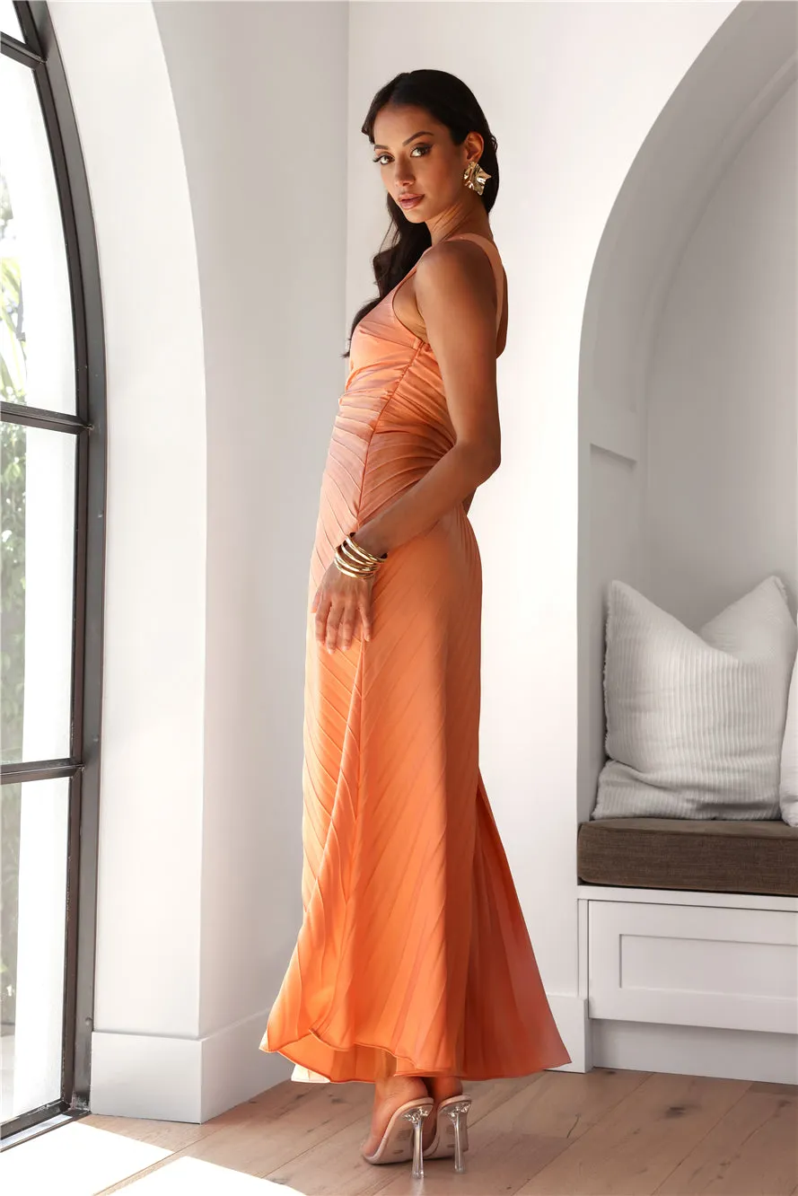 Choose Your Style One Shoulder Maxi Dress Peach sold by Hello Molly product image thumbnail 4