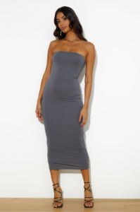 Repeated Wear Maxi Dress Charcoal sold by Hello Molly