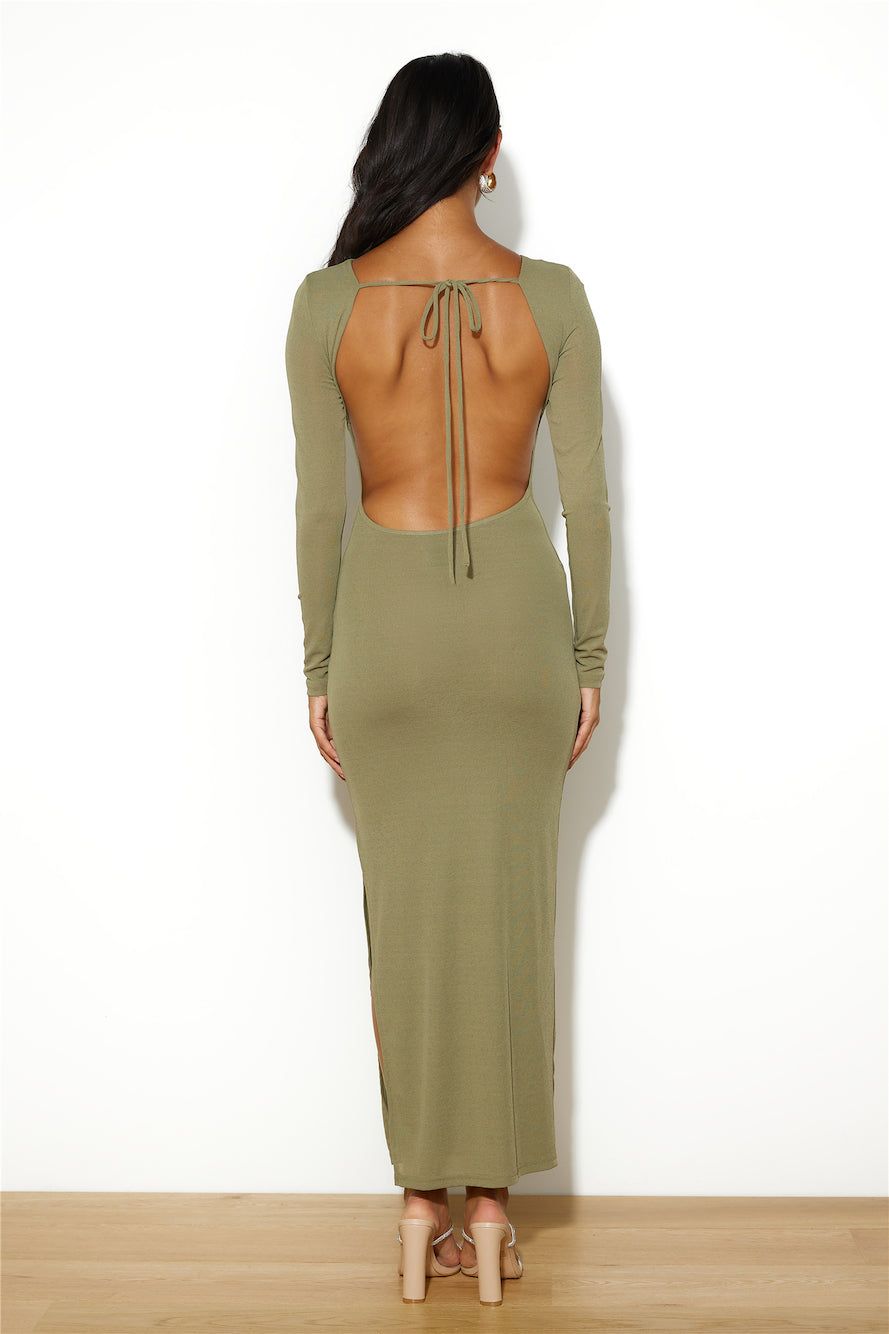 Sleekest Of Them All Maxi Dress Olive sold by Hello Molly product image thumbnail 5
