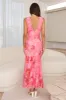 Refreshing Splash Mesh Maxi Dress Pink sold by Hello Molly