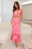 Refreshing Splash Mesh Maxi Dress Pink sold by Hello Molly