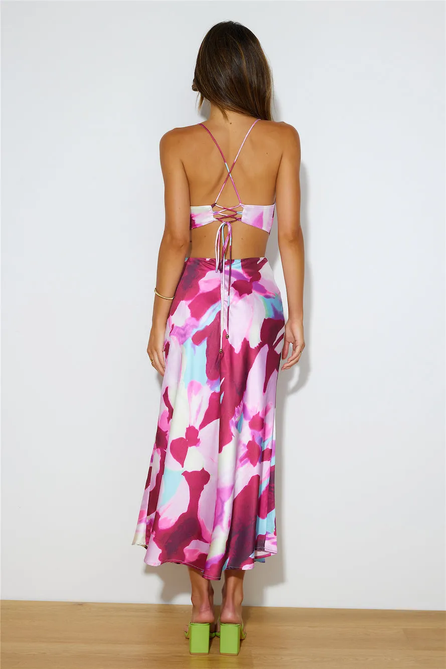 Lover Looks Satin Maxi Dress Multi sold by Hello Molly product image thumbnail 5