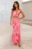 Refreshing Splash Mesh Maxi Dress Pink sold by Hello Molly