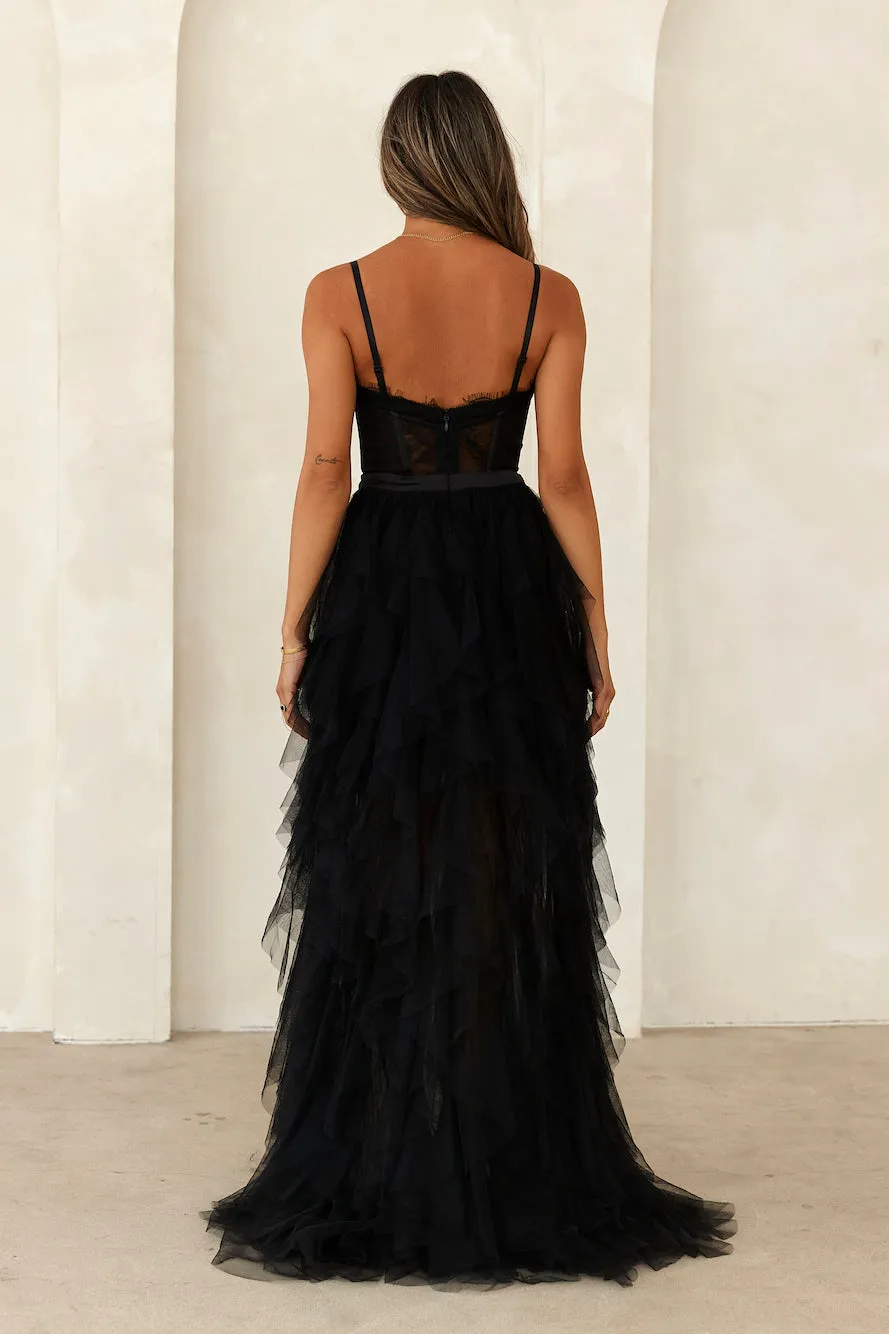 Elegantly Dressed Tulle Maxi Dress Black sold by Hello Molly product image thumbnail 5