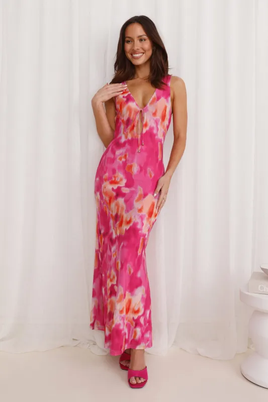 Cordelia Loves Mesh Maxi Dress Pink sold by Hello Molly