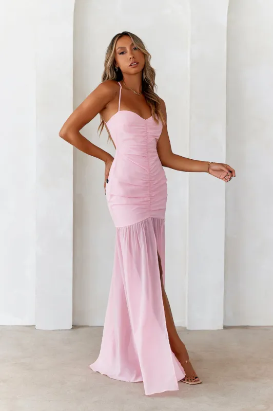 DEAR EMILIA Flawless Fit Maxi Dress Pink sold by Hello Molly