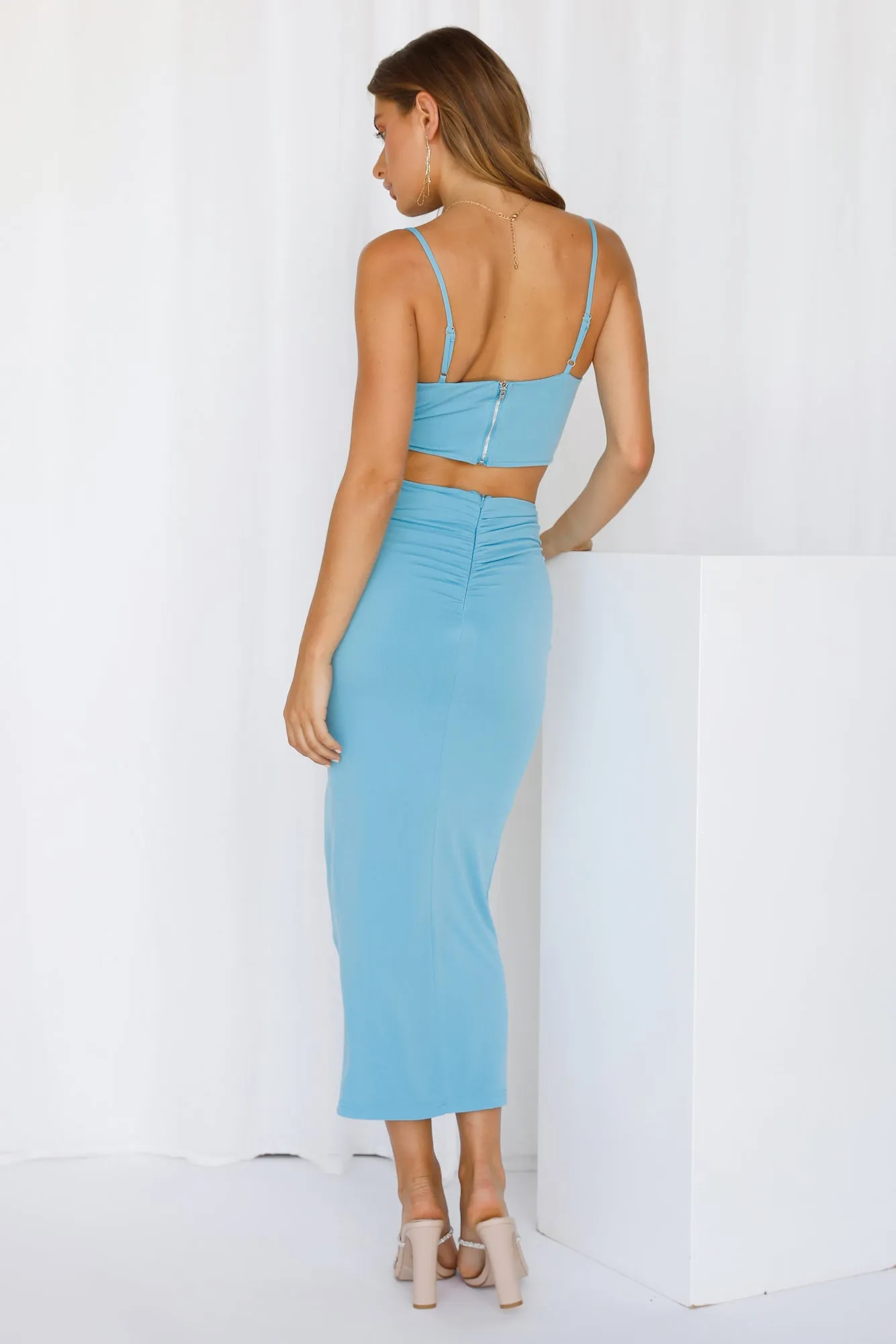 Spicy Maxi Skirt Sky Blue sold by Hello Molly product image thumbnail 4
