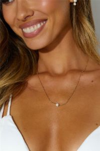 18k Gold Plated Luxe Pearl Necklace Gold sold by Hello Molly