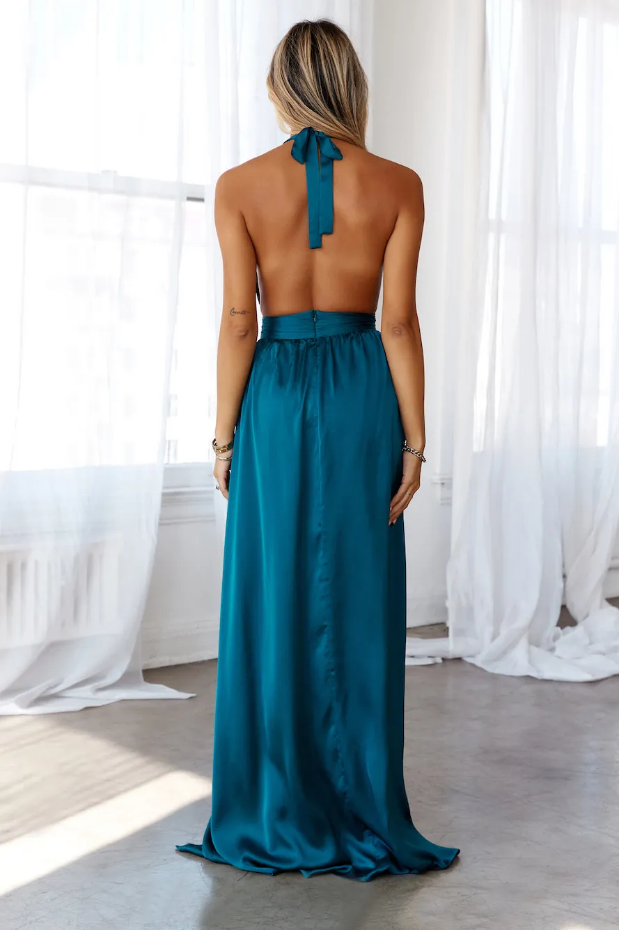 DEAR EMILIA Under My Spell Maxi Dress Peacock sold by Hello Molly product image thumbnail 5