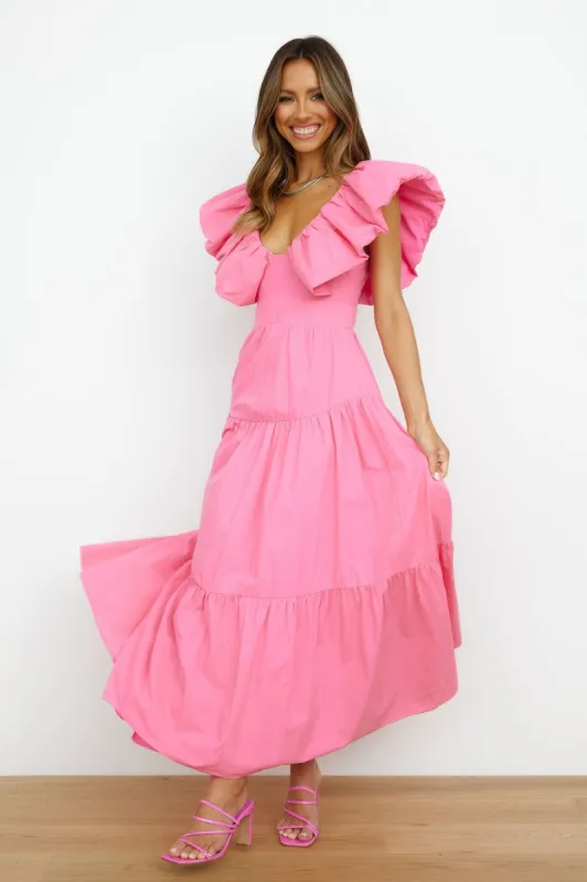 The Extra Girl Maxi Dress Pink sold by Hello Molly