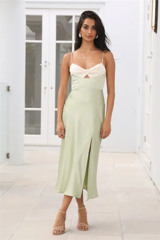 Run Don't Walk Midi Dress Sage sold by Hello Molly