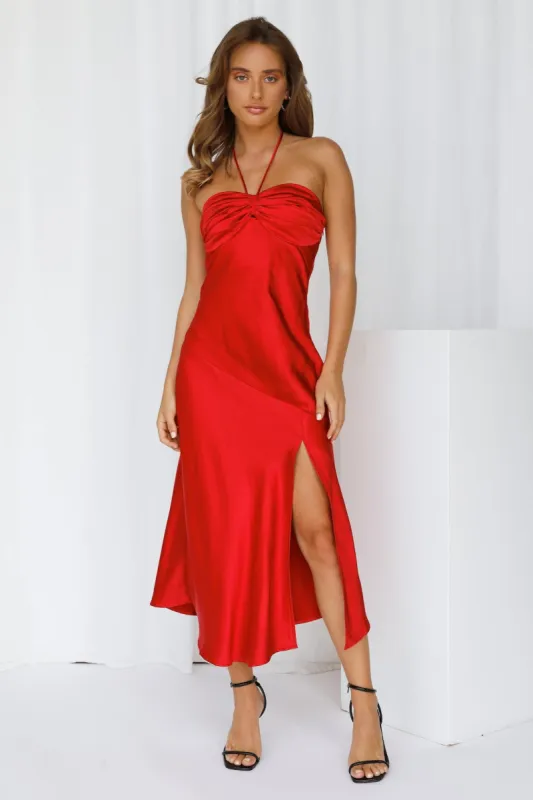 True Savage Midi Dress Red sold by Hello Molly