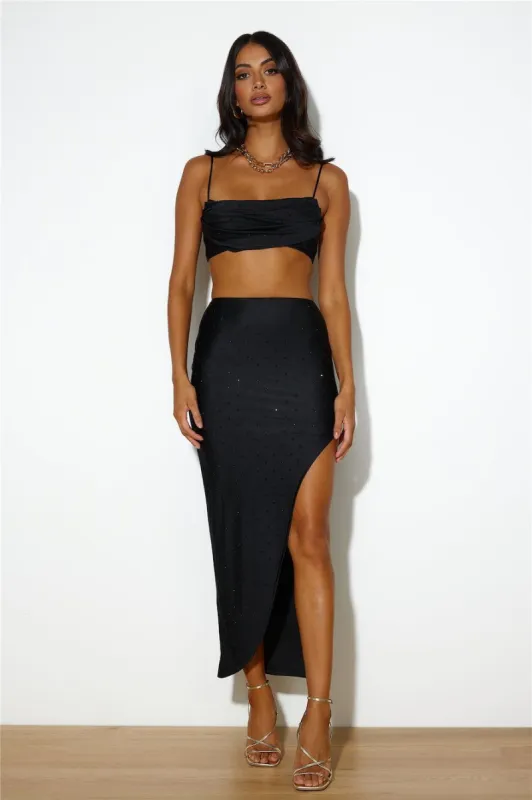 She's Got The Charm Crop Top Black sold by Hello Molly